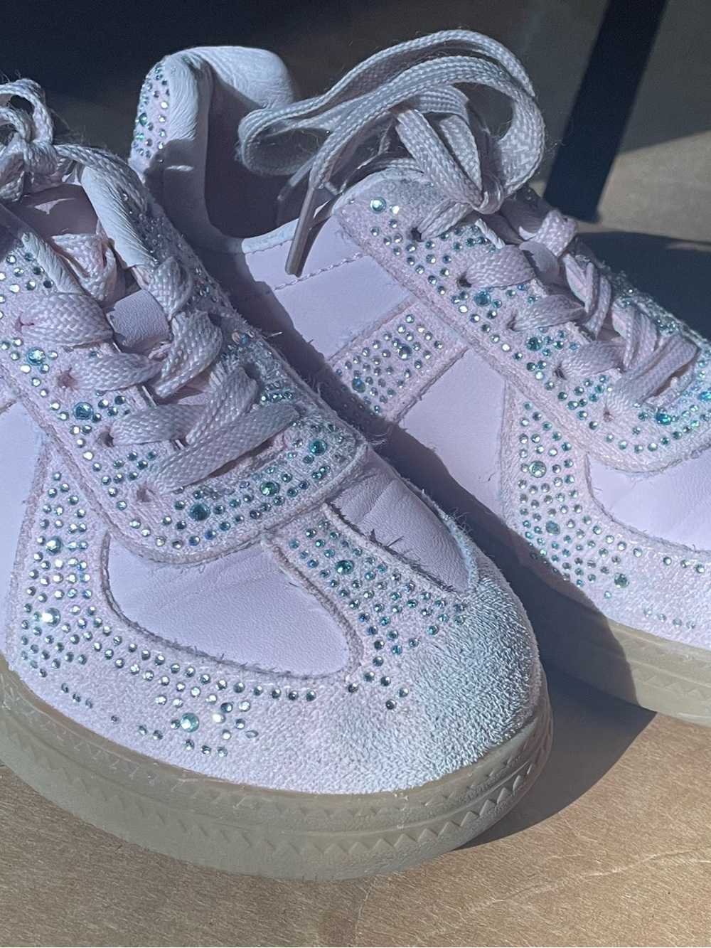 Girls Pink Rhinestone Fashion Sneaker